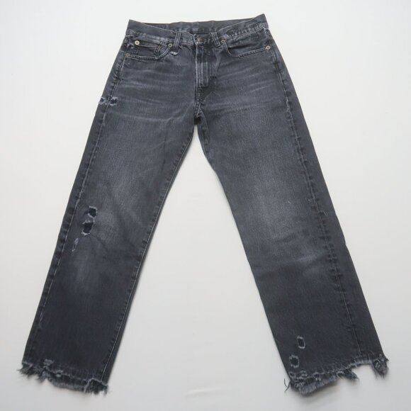 R13 Boyfriend Jeans in Jake Black Size 24 - Picture 5 of 16